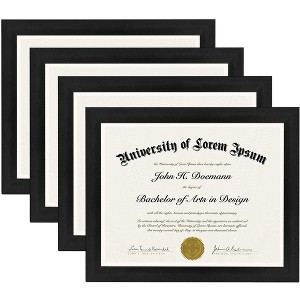 Americanflat 8.5x11 Diploma Frame with Shatter-Resistant Glass - Document Frame with Engineered Wood - Legacy Collection - Dark Oak - 1 of 4