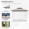 Gulches 12' x 12' Pop Up Canopy Tent with Netting & Carry Bag, Instant Sun Shelter, Height Adjustable for Outdoor & Garden, Beige/Brown - 4 of 4