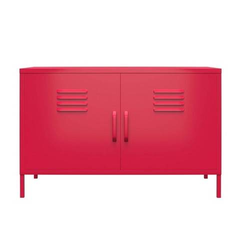 2 Door Cache Metal Locker Storage Cabinet Pink - Novogratz : Target