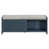 NicBex Storage Bench Modern Wooden Shoe Bench with Storage Space, Metal Handles and Removable Cushion for Mudroom, Entryway - 4 of 4