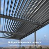 PURPLE LEAF Outdoor Louvered Pergola with Adjustable Metal Roof for Patio Pergola - 4 of 4