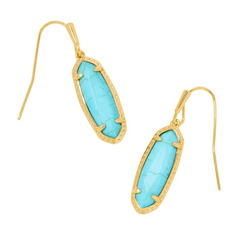 Kendra Scott Eva Magnesite 14K Gold Over Brass Drop Earrings - Turquoise  Blue