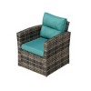 WestinTrends 4-Piece PE Rattan Wicker Conversation Sofa Set with Cushions - 4 of 4