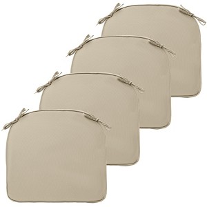 Aoodor Outdoor Chair Cushion W20''xD19'' Soft and Fade-resistant Polyester, Two Sets of  Ties for High Adaptability, Set of 4 - 1 of 4