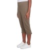 Alfred Dunner Womens Denim Fringe Capri Pant - 3 of 4