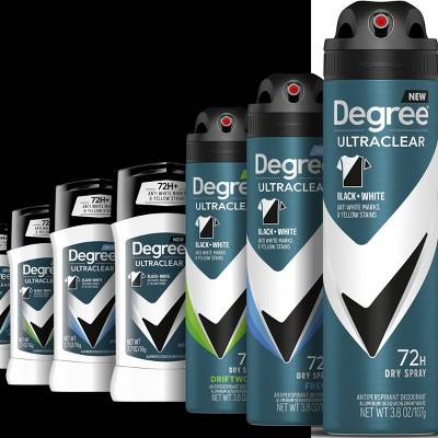 Degree Men Ultraclear Black + White 72-Hour Antiperspirant &#38; Deodorant - 2.7oz/2pk