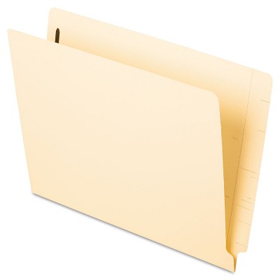 Pendaflex Laminated Spine End Tab Folder with 1 Fastener 11 pt Manila Letter 50/Box 13140