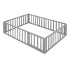 NicBex Twin Size Wooden Floor Bed, Modern Platform Bed Frame with Full Length Guardrail and Door for Boy and Girl, Easy Assembly - 4 of 4