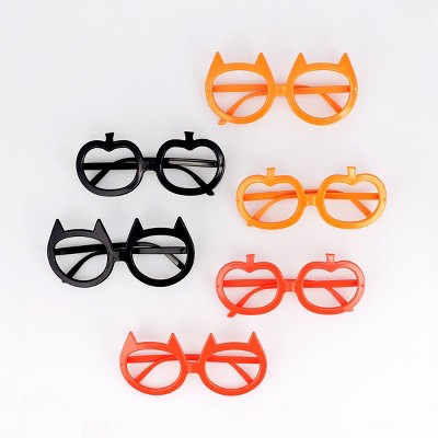 6ct Cat/Pumpkin Shapes Novelty Eyewear Halloween Party Favors - Hyde & EEK! Boutique™