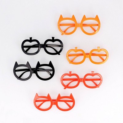 6ct Cat/Pumpkin Shapes Novelty Eyewear Halloween Party Favors - Hyde & EEK! Boutique™