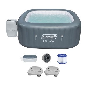 Bestway Coleman Hawaii AirJet Inflatable Hot Tub with EnergySense Cover + Bestway SaluSpa Underwater Non Slip Pool and Spa Seat with Adjustable Legs - 1 of 4