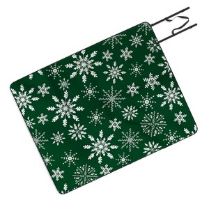 Iveta Abolina Silent Night Green Picnic Blanket -Deny Designs - 1 of 3
