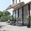 Aghana Digitals Beige Retractable Patio Awning 12'x10' - Manual Crank, 280g/m² UV/Water-Resistant - 4 of 4