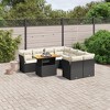 vidaXL Garden Sofa Set Black, Cream White - 2 of 4