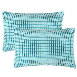 PiccoCasa Home Soft Corduroy Corn Striped Pillow Cases Covers with Zipper 2 Pcs - 1 of 4