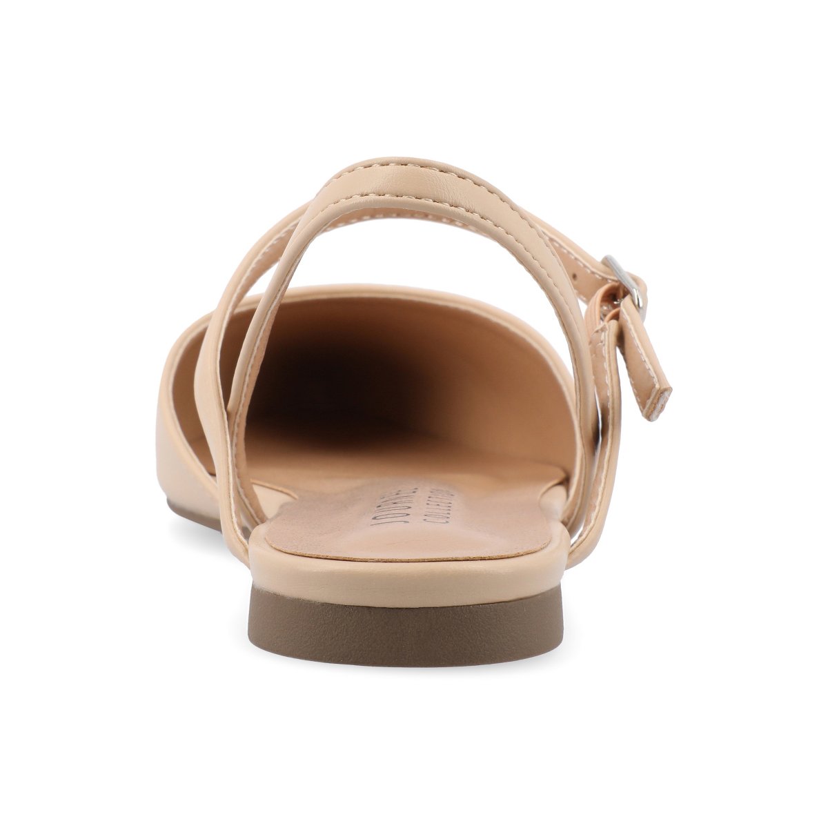 Обувь Journee Collection Women's Martine SuperNatural Shades Buckle Pointed Toe Flats, Shell 6WD — фото 3