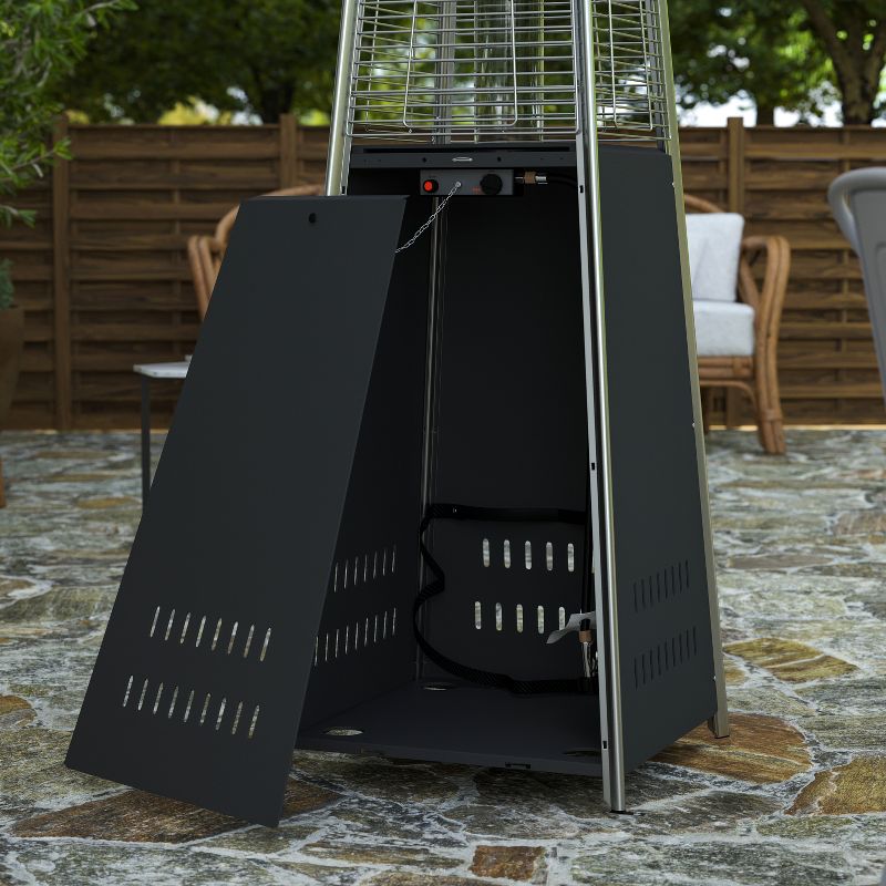 Merrick Lane Stainless Steel Pyramid Shape Portable Outdoor Patio Heater - 7.5 Feet Tall, 5 of 14