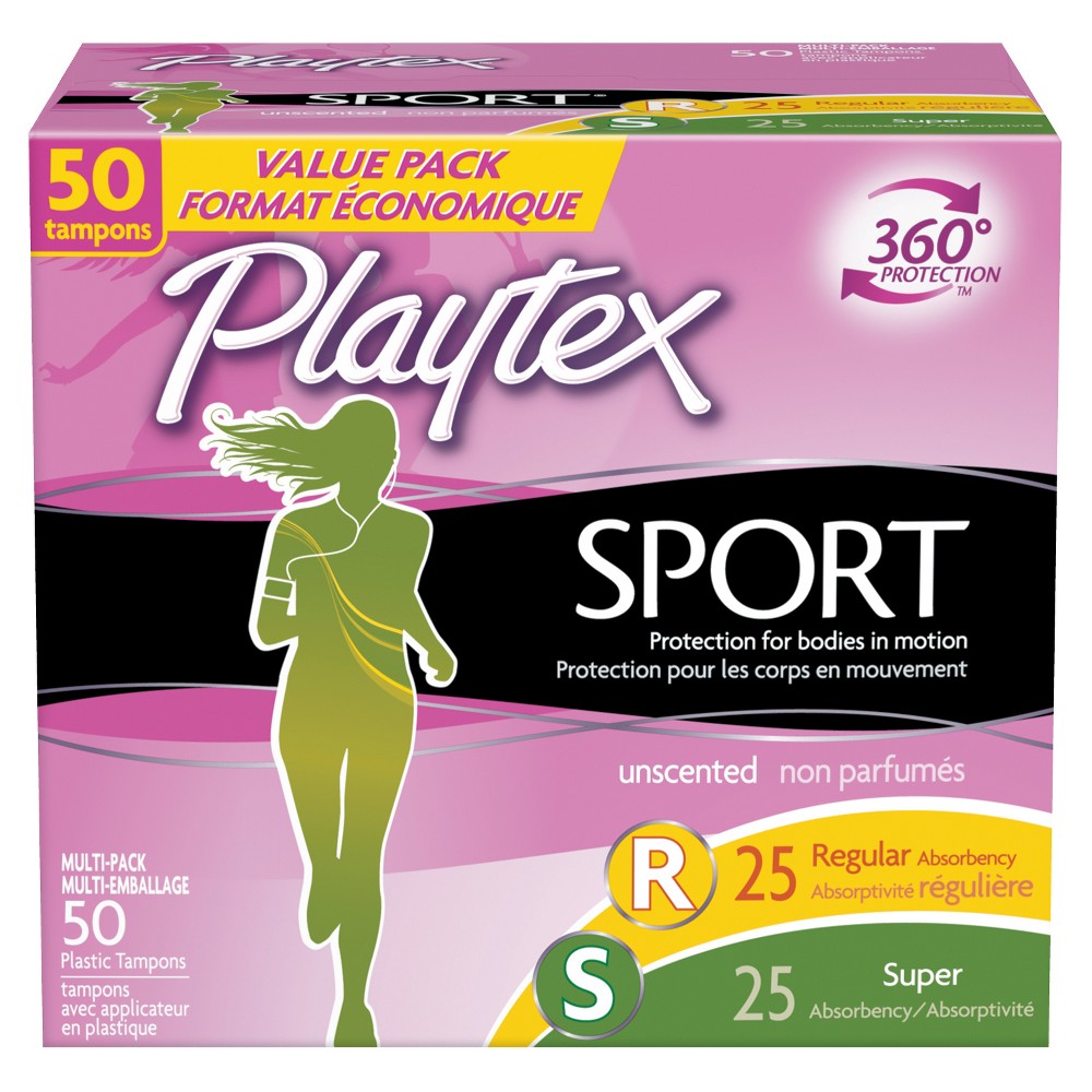Playtex Sport Multi-Pack Tampons - Plastic - 50ct