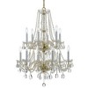 Crystorama Lighting Traditional Crystal 12 - Light Chandelier in  Polished Brass - 2 of 4