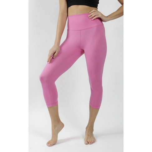 Yogalicious - Women's Carbonlux Elastic Free High Waist Capri - Ibis Rose -  X Small