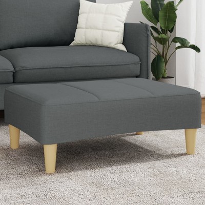 vidaXL Footstool Dark Gray 30.3"x21.7"x12.2" Fabric