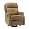 Basilio 28.74 W Tufted Genuine Leather Swivel Rocker Recliner with Nailhead Trims| ART OF LIVING DESIGNS - 2 of 4