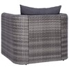 vidaXL Classy Gray Patio Chair- Suitable for Outdoor Use, Easy Assembly, Poly Rattan & Steel Frame - 3 of 4