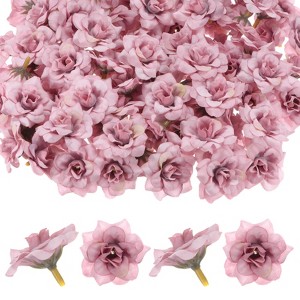 Unique Bargains Silk Rose Artificial Flower Heads - 1 of 4