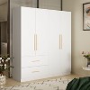 Famapy Modern 4-Doors Armoire Bedroom Storage Wardrobe - 3 of 4