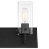 Possini Euro Design Metis Modern Wall Light Black Hardwire 24 1/4" 3-Light Fixture Clear Glass Shade for Bathroom Vanity Hallway Reading Living Room - 3 of 4