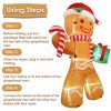 Itopfox 8ft Tall Gingerbread Inflatable Christmas Yard Decoration with Built-in LED Lights Self-Inflating Blower 1 Piece - 4 of 4