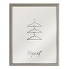 Kate and Laurel Blake Repeat Framed Printed Glass by Elizabeth Silver, 16x20, Gray - 2 of 4