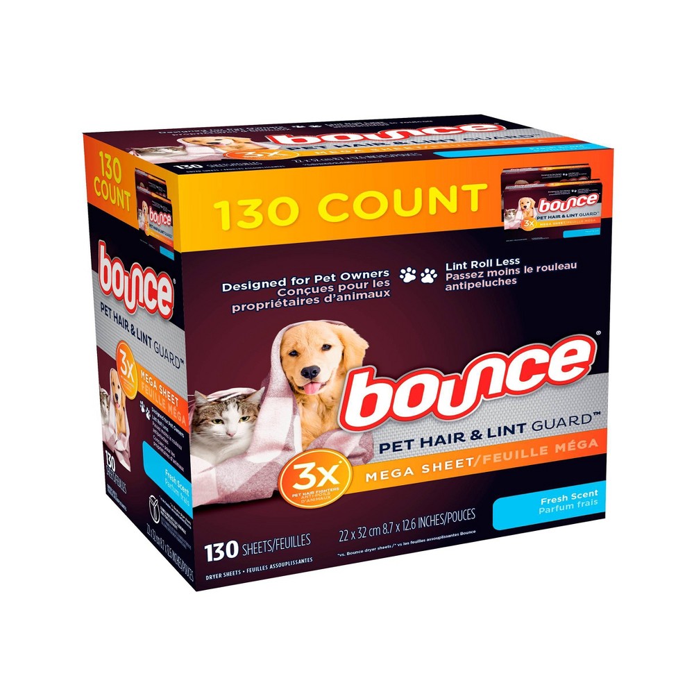 Bounce Pet Fresh Dryer Sheets - 130ct