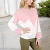 Anna-Kaci Women's Zigzag Color Block Sweater with Crew Neck - 4 of 4
