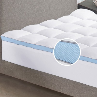 Twin XL White Pillow-Top Cooling Mattress Topper