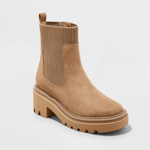 Chunky suede ankle boots hotsell