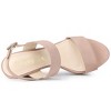Allegra K Women's Slingback Platform Chunky High Heel Adjustable Buckle Strap Sandals - 4 of 4