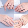 Turandoss Silver Wedding Moissanite Rings for Women, S925 Sterling Silver Diamond Ring for Women, Birthday Christmas Gift for Mom, Wife, Size 9 - 4 of 4