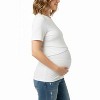 Women's Crew Neck Cross Over Nursing Short Sleeve Top | Motherhood Maternity - 3 of 3