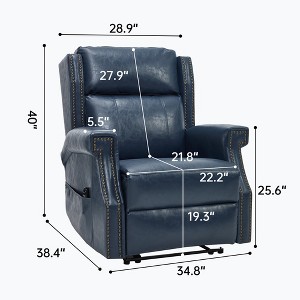 TinyHomie Manual Recliner Chair in Faux Leather for Living Room - 1 of 4