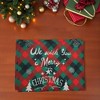 Unique Bargains Christmas Place Mats Linen Red Green White 13" x 17.7" 2 Pcs - 2 of 4