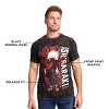 My Hero Academia Tomura Shigaraki Men's Black Mineral Wash Oversized Crew Neck Short Sleeve T-shirt - 3 of 4