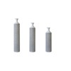 Aukfa Set of 3 White Metal Floor Vases – Large Glazed Decorative Vases for Home Décor, 24", 28.7", 33.5" High - 4 of 4