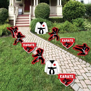 Big Dot of Happiness Karate Master - Lawn Decorations - Outdoor Martial Arts Birthday Party Yard Decorations - 10 Piece - 1 of 4