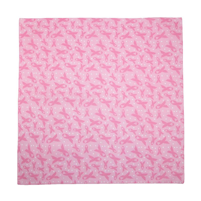 CTM Women's Cotton Pink Ribbon Breast Cancer Awareness Bandanas, 1 of 2