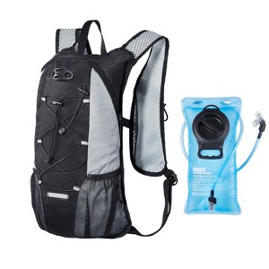 VEVOR Hydration Backpack with 2L TPU Water Bladder, Hydration Pack Backpack, Lightweight Hiking Water Backpack for Men Women, Black - 1 of 4