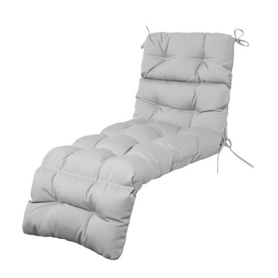 ARTPLAN Outdoor Chasie Lounge Tufted Thick Cushion with Ties,Replacement Wicker Chair Cushion for Paito Fruniture,72x22x4inches