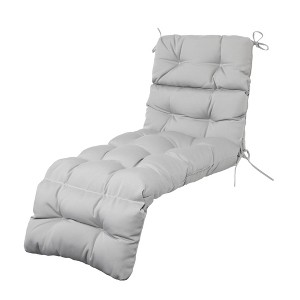 ARTPLAN Outdoor Chasie Lounge Tufted Thick Cushion with Ties,Replacement Wicker Chair Cushion for Paito Fruniture,72x22x4inches - 1 of 4