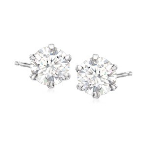 Ross-Simons 3.00 ct. t.w. Moissanite Stud Earrings in Sterling Silver - 1 of 4