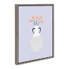 18" x 24" Sylvie Poppies Framed Wall Canvas by Duchess Plum Gray: Modern Botanical Decor, Kate & Laurel - 2 of 4